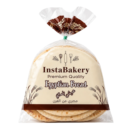 InstaBakery Fresh Egyptian Arabic Baladi Bread pack